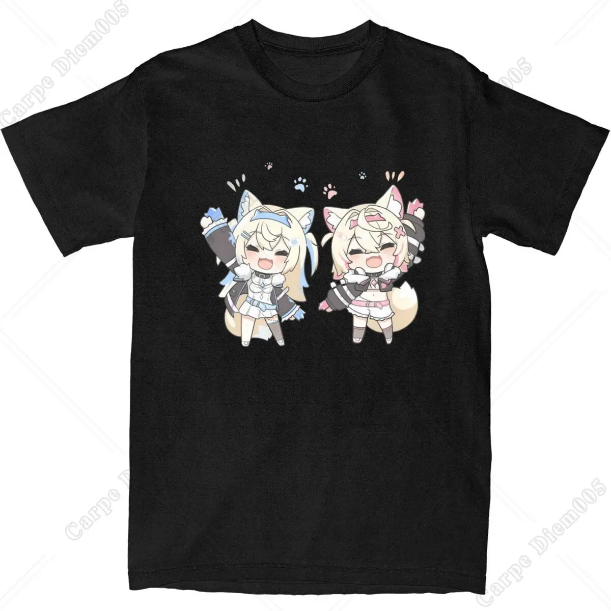 

FuwaMoco HoloAdven футболка мужские Y2K забавные хлопковые футболки летняя футболка с круглым вырезом для отдыха Повседневная одежда больших размеров