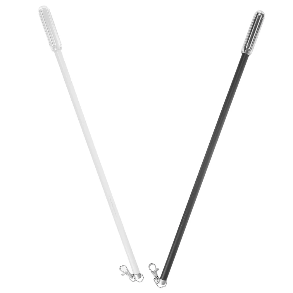 

2Pcs 50Cm Sturdy Curtain Pull Rod Black White Manual Drapery Wand For Lightweight Easy To Use Bending Crack Resistant