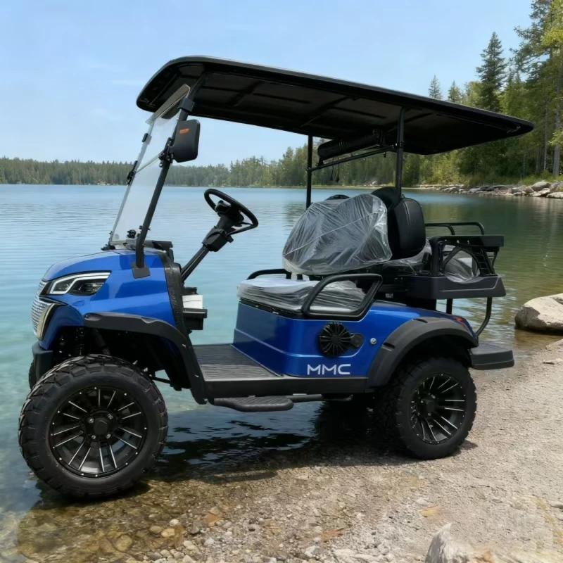 عربة جولف 4WD مقعد 2/4/6/8 مستديرة بالكامل 8. عربة جولف متعددة الأغراض مع محرك رباعي ومحرك فردي بقدرة 5000 وات