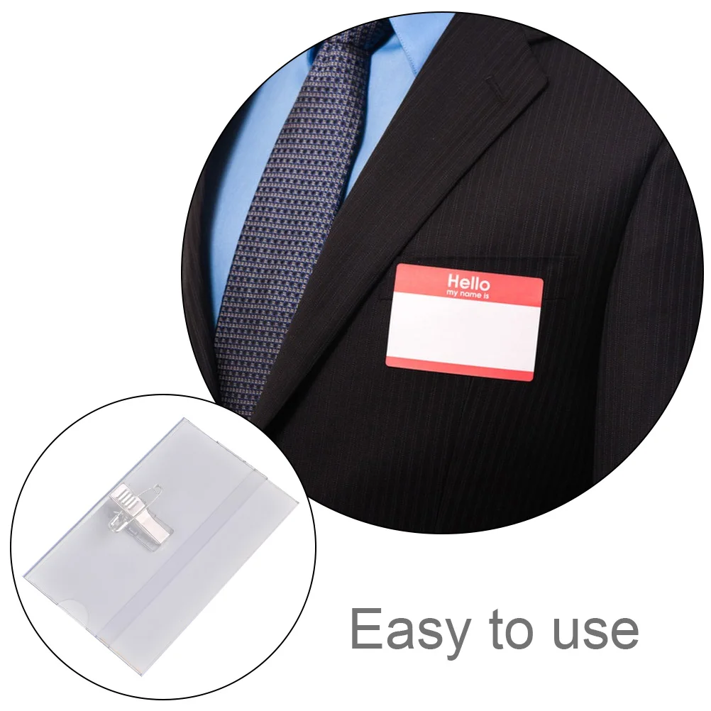 50 قطعة مشابك شارة الهوية المحمولة حامل علامات الاسم القوي خفيفة الوزن مشبك شارة العمل لمكتب الممرضات الموظفين الطبية #2