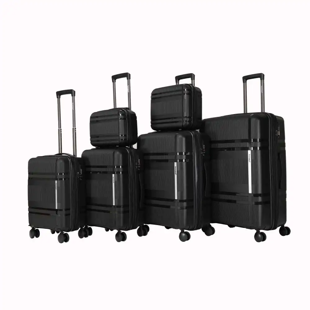 

YQXH 6-piece luggage set, expandable hard shell luggage set with rotating wheels, suitable for carry on luggage, unisex,
