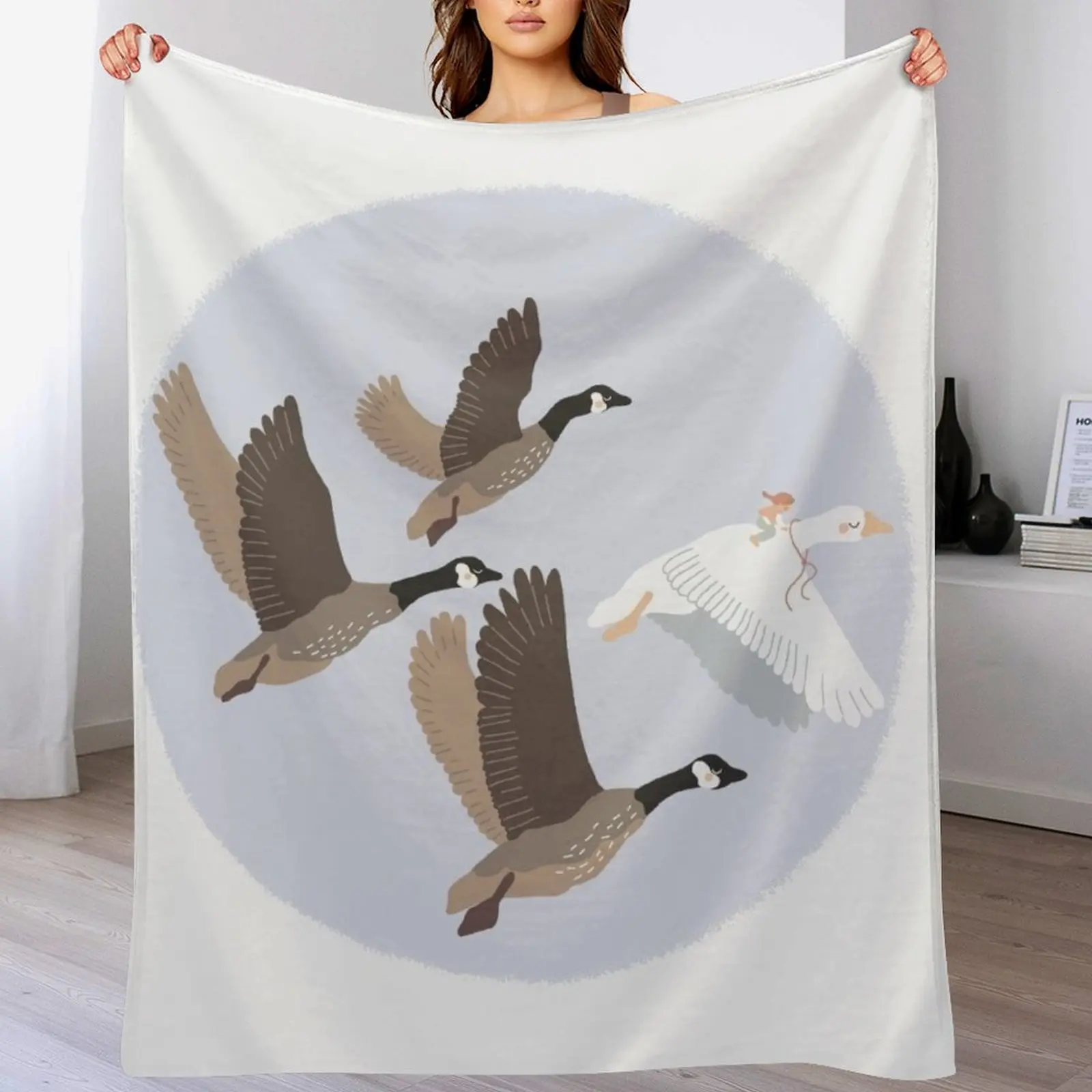 The Wonderful Journey of Nils Holgersson Throw Blanket Moving christmas decoration Blankets