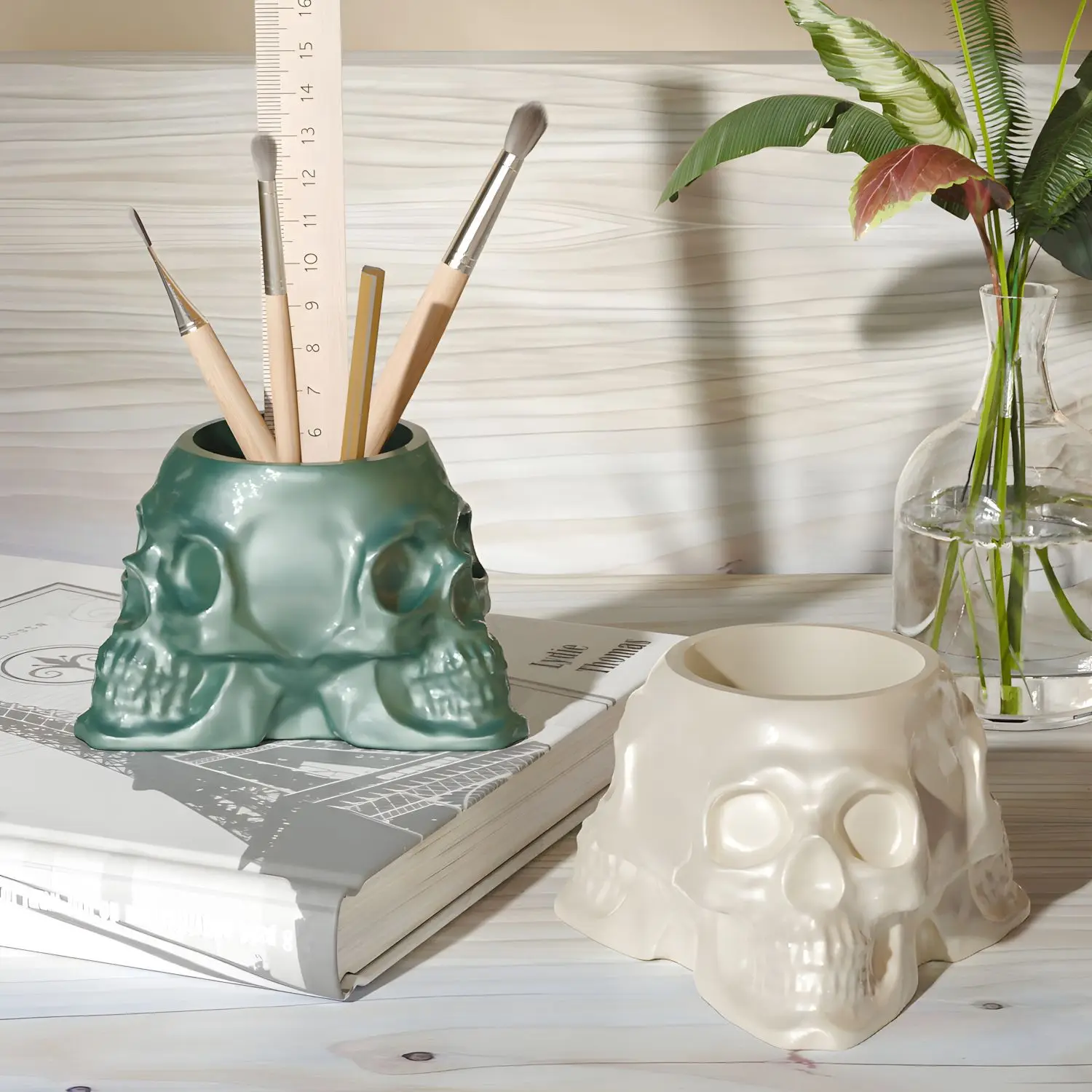 DIY Crystal Epoxy Ashtray Mold - 3D Skull Silicone Mould for Resin Craft, Halloween Gift, Gothic Smoking Accessory