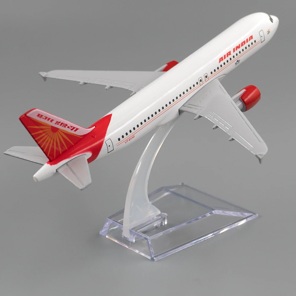 1/400 Scale Alloy Aircraft Airbus a320 Air India 16cm Plane Model Toys Decoration Children Kids Gift for Collection