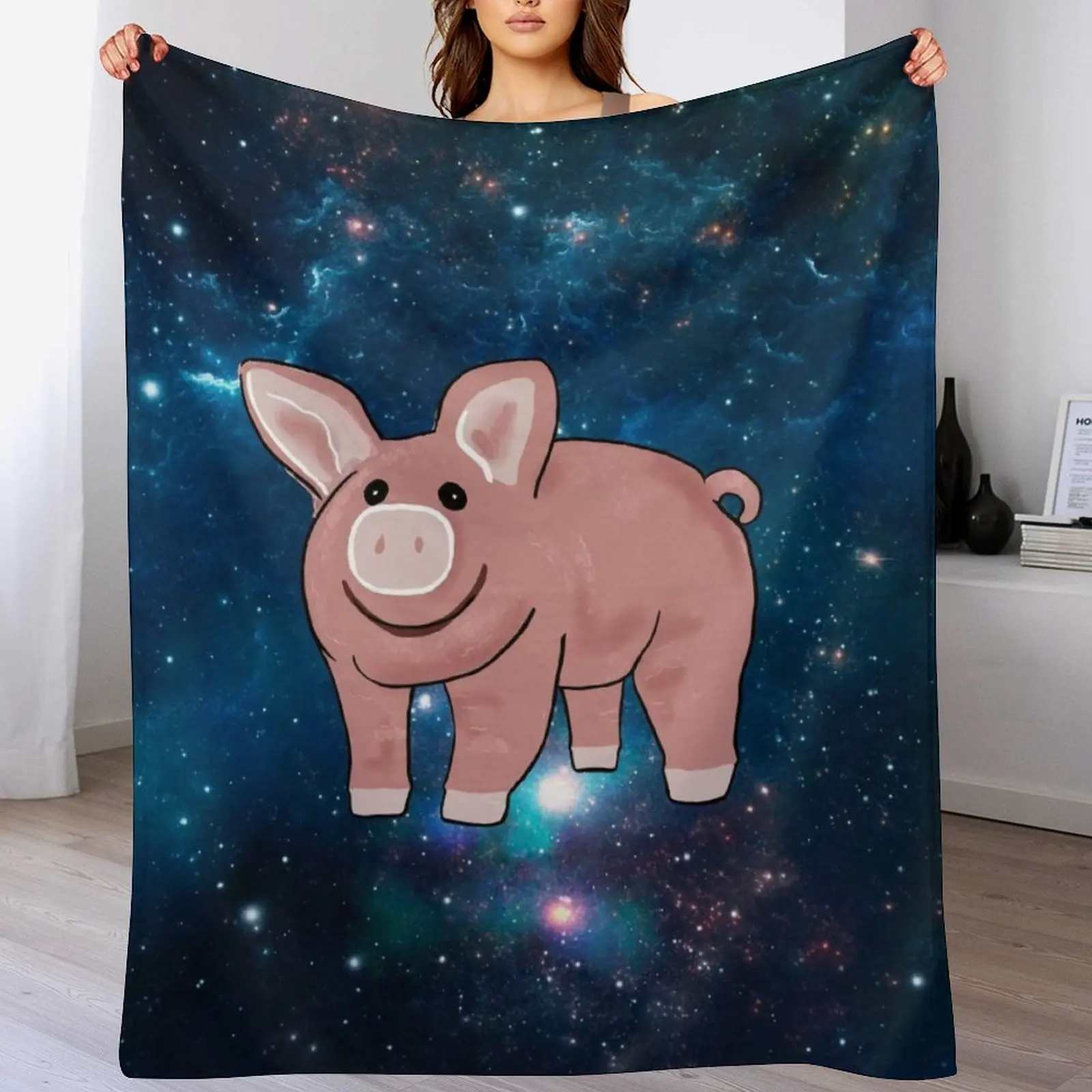 Slumberland Pig Dream Throw Blanket Flannel Fabric Polar Blankets For Bed Stuffeds Blankets