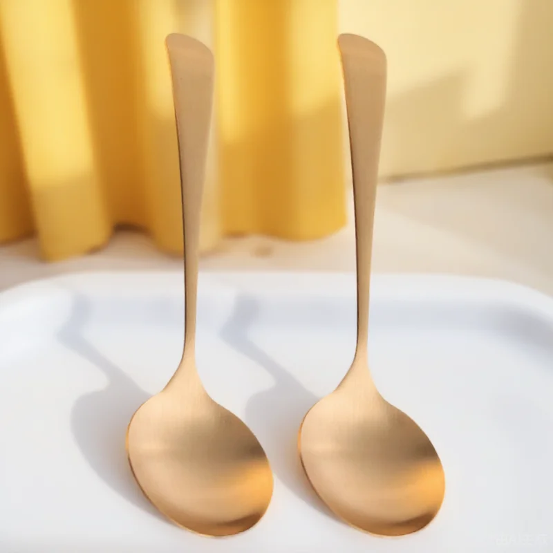 

2 Pcs Copper Spoon Brass Utensils Asian Spoons Handmade Fun Adjustable Porridge
