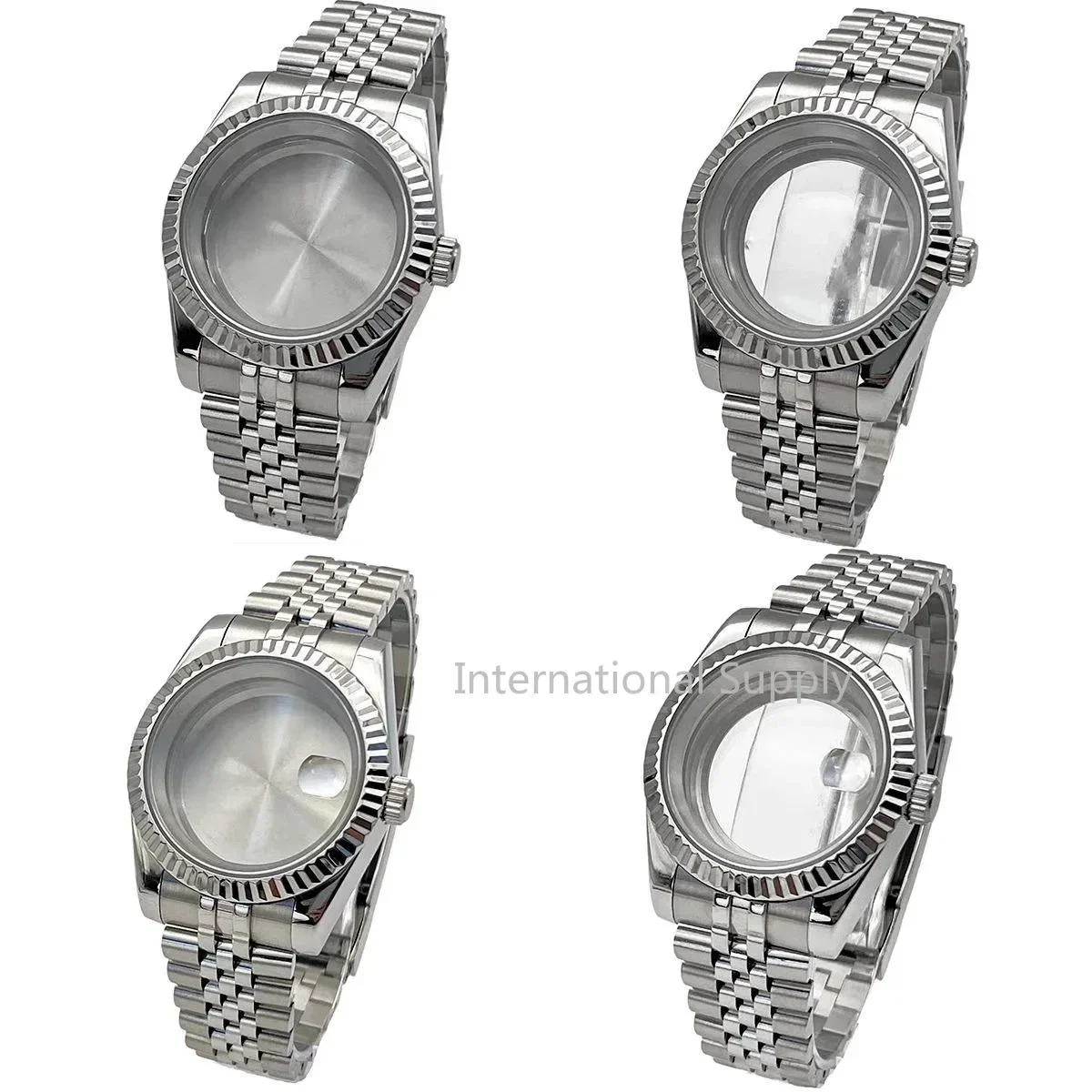 36/39mm Sapphire Glass For DATEJUST Men Watch Case Fit NH35 NH36 NH34 Movement Fashion 20ATM Jubilee Stainless Steel