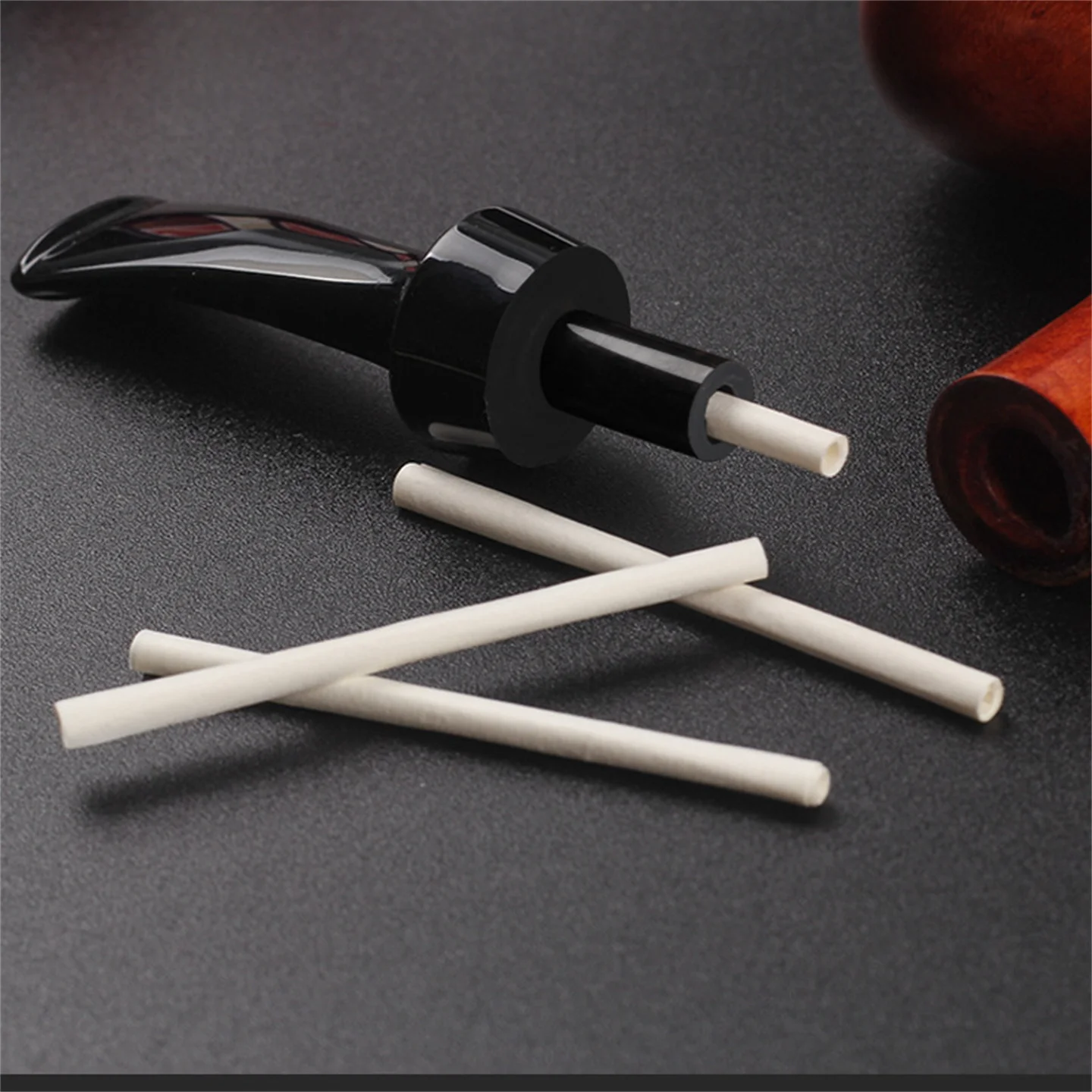 100Pcs Pack Paper Filters For 3mm Flue Tobacco Pipe Adsorbed Tar Consumables Smoking Accessories