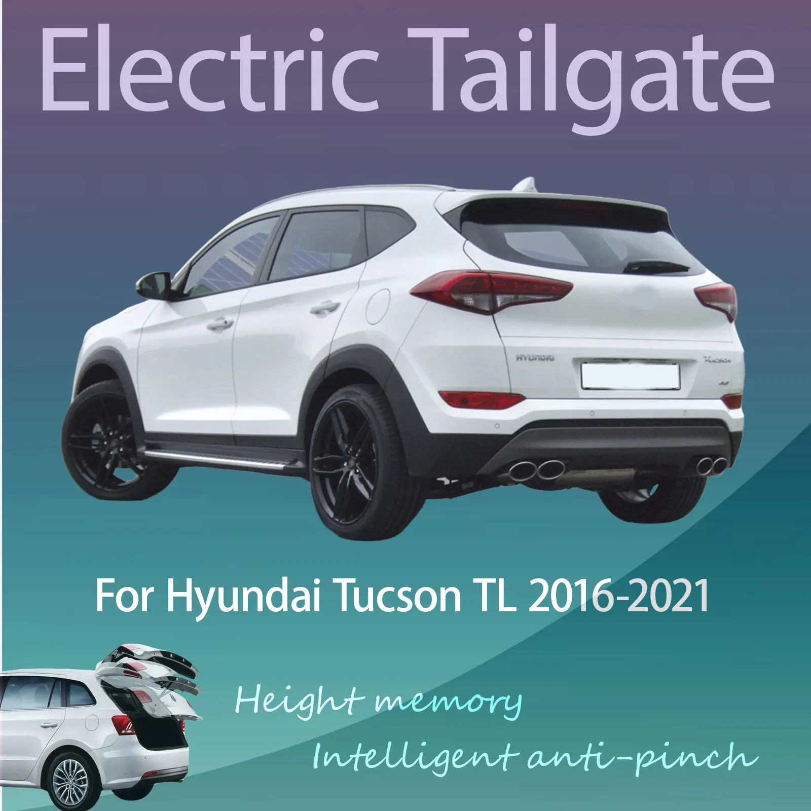 

For Hyundai Tucson TL 2016-2021 Electric Tailgate with Sensor Trunk Anti-pinch Memory Height Intelligent Operation