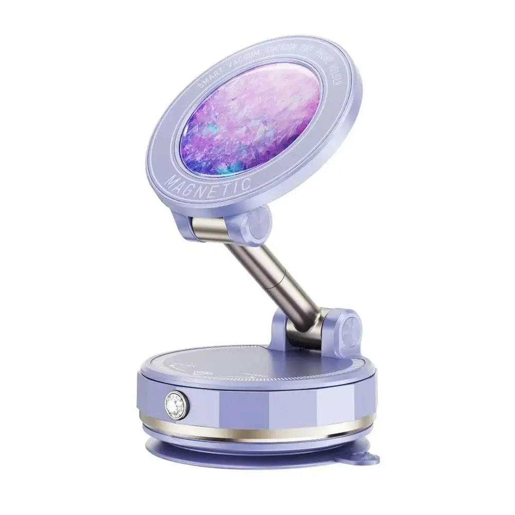 Vacuum Suction Magnetic Phone Holder 360°Rotation Automatic Suction Cup With Sparkling Diamonds For IPhone  2025