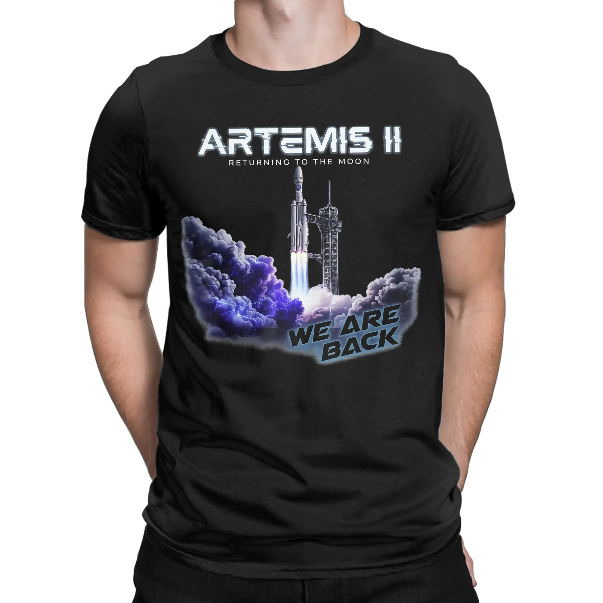 Artemis Space Exploration T Shirt  Fashion T-Shirts Short Sleeves Y2K Retro Tshirt Summer Cotton Plus Size Clothing