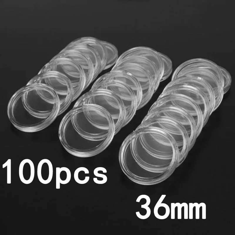 100 Stück 16-40mm transparente runde Münz aufbewahrung sbox Kapseln Sammlung Münz halter Behälter Münz kapsel etui liefert Geschenke münzkapseln münzen aufbewahrung münzen aufbewahrung