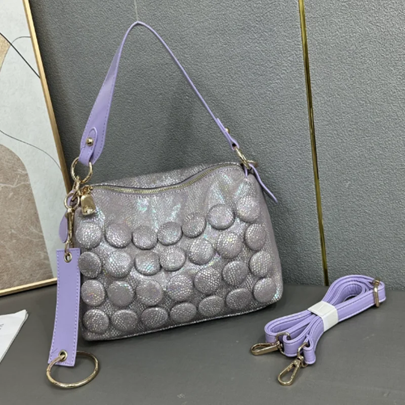 

Модная женская сумка-цилиндр, классическая и высококачественная сумка ручной работы на пуговицах на одно плечо, сумка-подушка