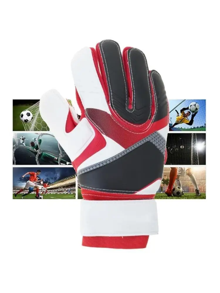 

652F вратарские футбольные перчатки с прочным захватом, защита пальцев, нескользящие дышащие перчатки, вратарские перчатки с для