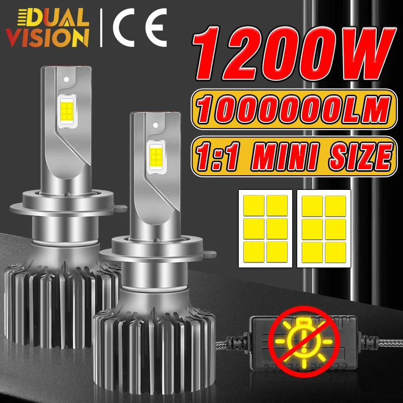 

12000W K5C Plus H7 Светодиодные автомобильные лампы H8 H11 Противотуманные фары H4 Лампы для фар 1000000 Фара LM HB3 9005 HB4 9006 Auto 6000K Turbo