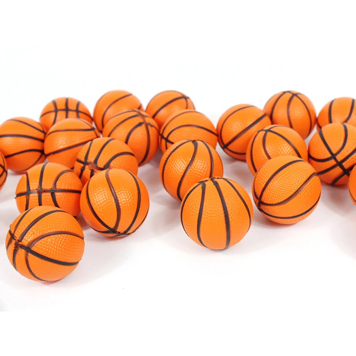 30 Pieces Mini Basketball Party Favors Mini Stress Ball Basketball Bouncy Ball,Mini Foam Sports Ball, for School Reward