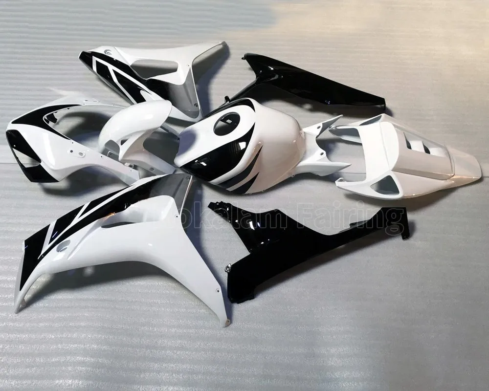 Cheap Fairings Kit For Honda 06 07 CBR1000RR 2006 2007 CBR 1000 RR White Black Bodywork Fairing Set (Injection Molding)