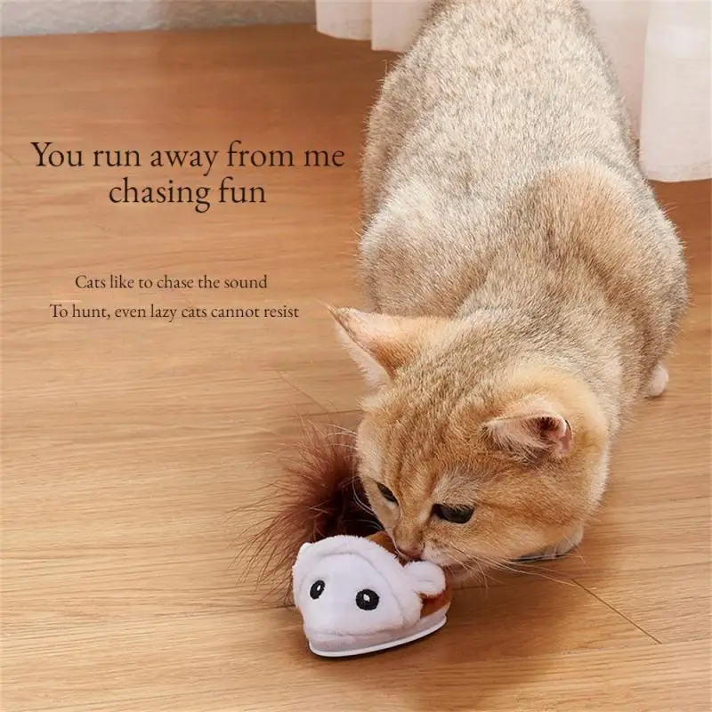 Xiaomi Smart Running Mouse Cat Toy Interactive Random Moving Electric Cat Teaser Toys Simulation Mice Self-Playing Plush Toys