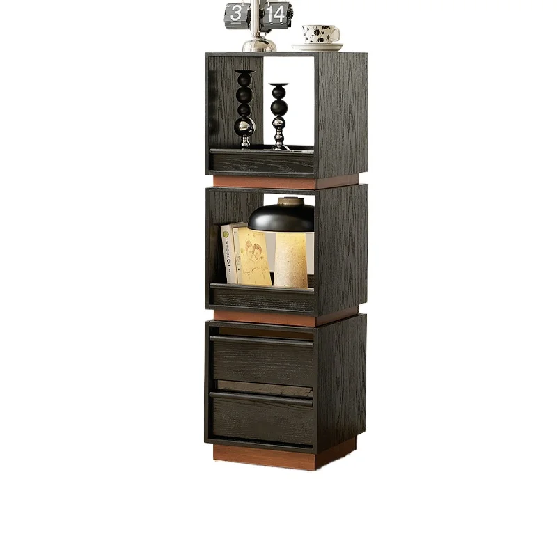 

Solid wood edge table removable bookshelf household storage shelf display rack