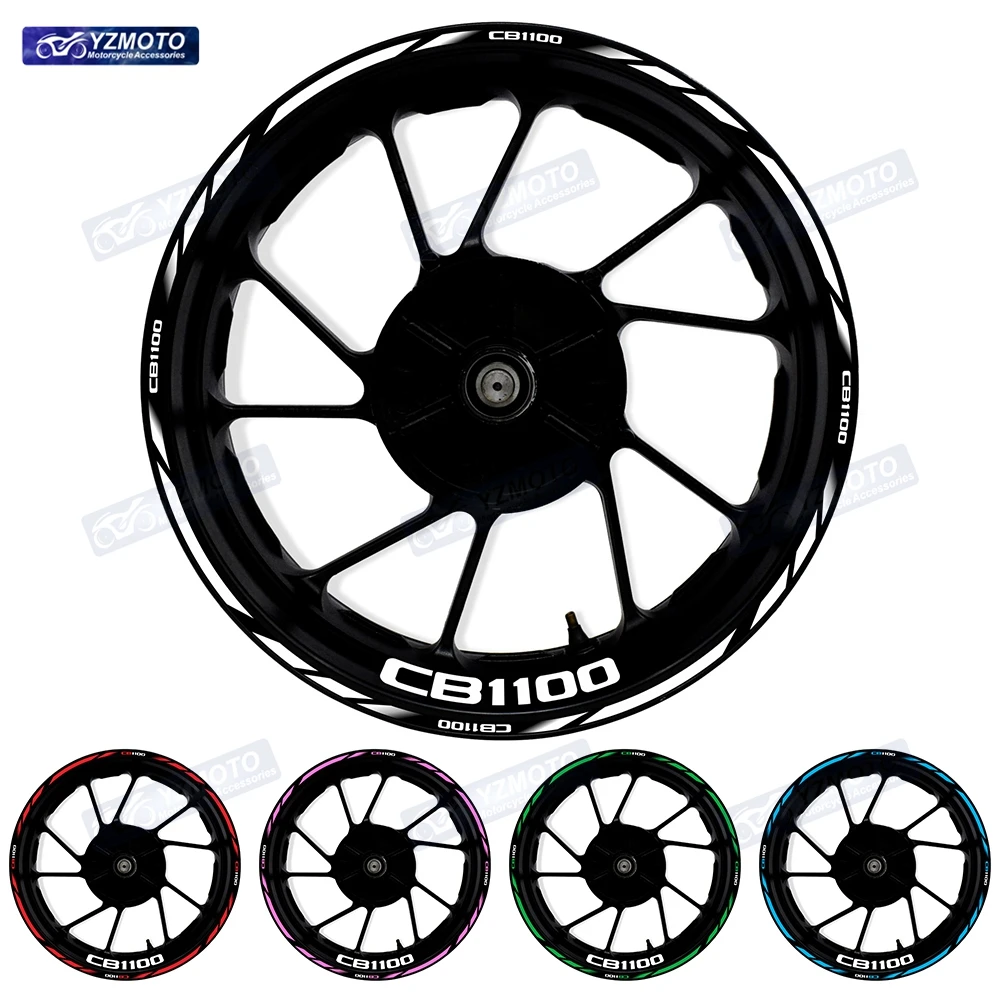 

Для Honda CB1100 CB 1100 мотоцикла 17-дюймовая передняя и задняя наклейка на ступицу гоночного колеса, водонепроницаемые светоотражающие наклейки на обод