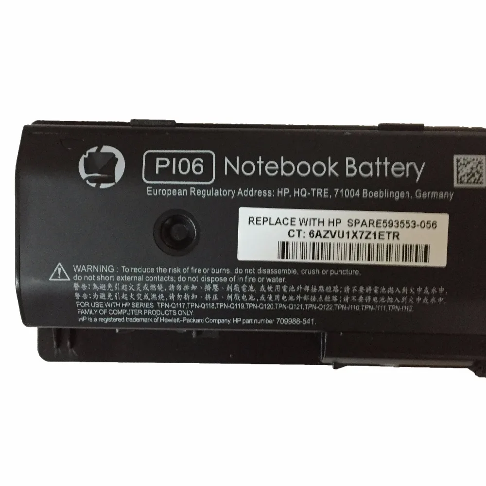 11.1v  62wh NEW laptop P106 battery For HP ENVY PI06 PI06XL PI09 14 15 17 TouchSmart 17z M7 HSTNN-LB4N HSTNN-YB4N HSTNN-YB4O