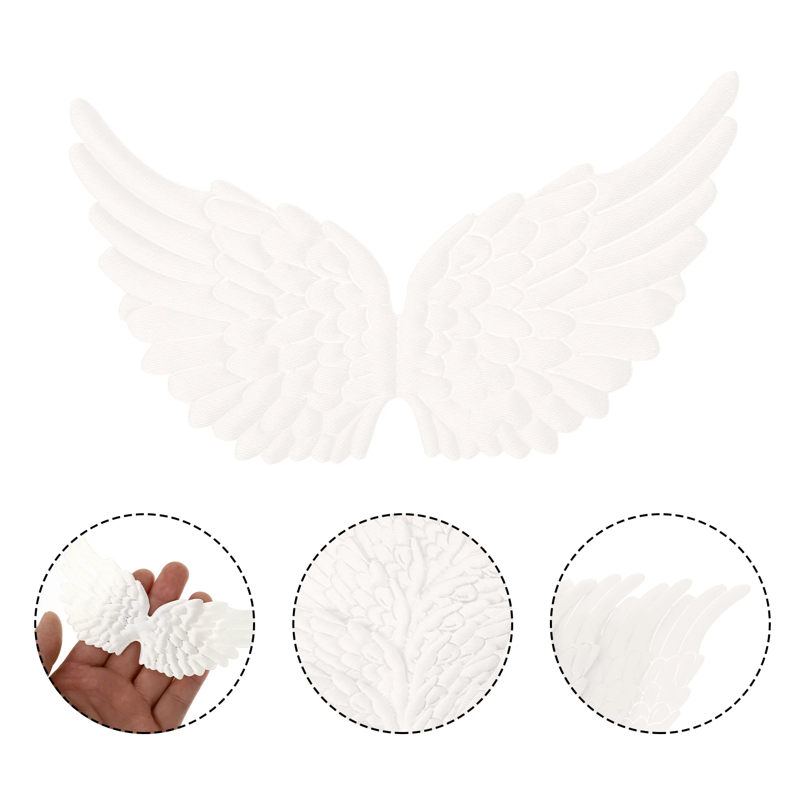 

18 Pcs Angel Wings Accessories Shape Ornaments Christmas Decorations DIY Bag Cloth Adornments