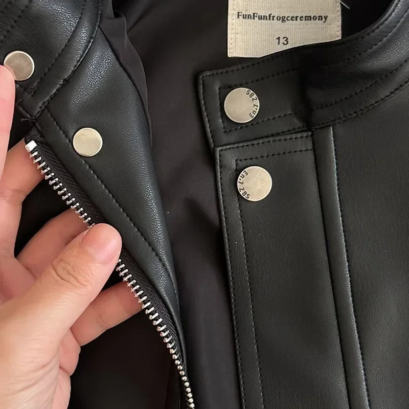 Children's Clothing Boy's Leather Jacket Kids' Overcoat Handsome Jacket Spring and Autumn 2024 New Autumn Tops Tide