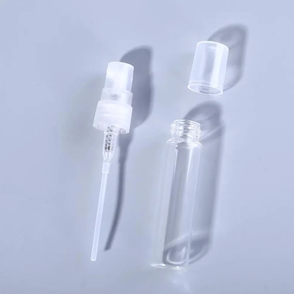 30/50/100pcs 2ml 3ml 5ml 10ml Glass Perfume Bottles Portable Empty Refillable Bottle Cosmetics Bottle Sample Thin Glass Vials