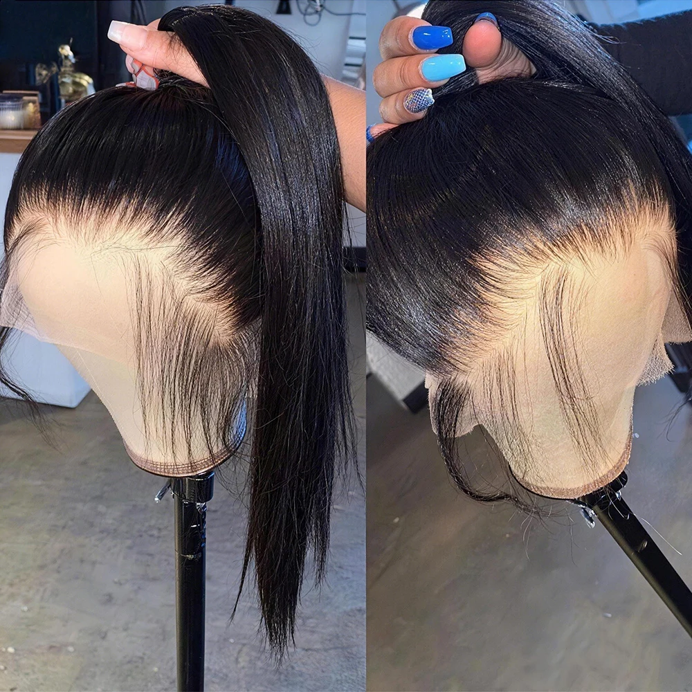 

HD Full Lace Wig Human Hair 360 Lace Frontal Wigs 12A Pre Plucked 30 Inch 180% Density Brazilian Hair Transparant Lace Wig