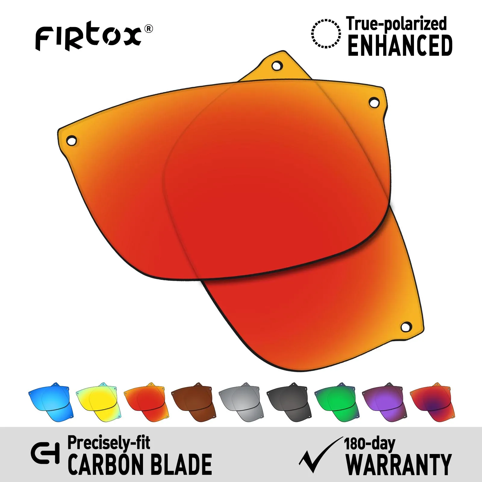 

Firtox True UV400 Polarized Lenses Replacement for Oakley Carbon Blade OO9174 - 66mm Sunglasses (Lens Only) - Multiple Colors