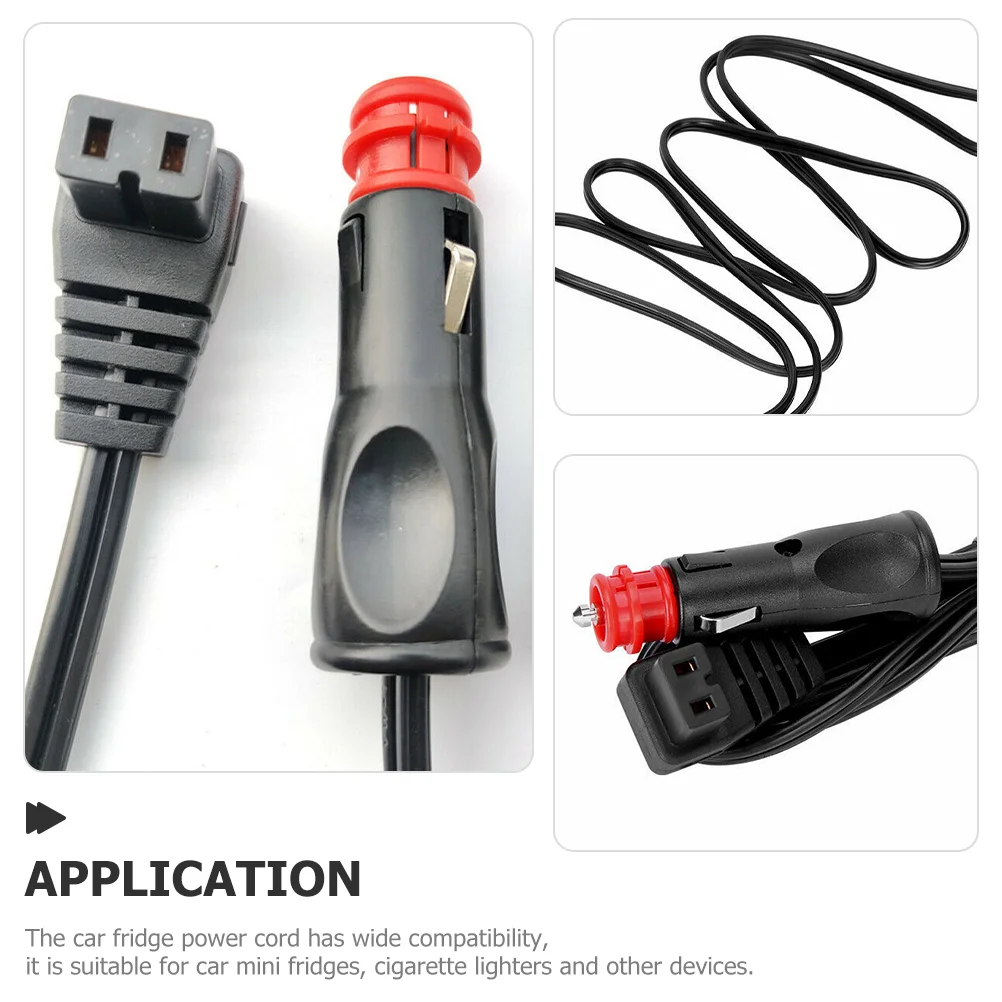 Car Mini Refrigerator Compressor Power Cord German Style Red Head Cigarette Lighter Plug Cable Fridge Adapter Supply Cords For