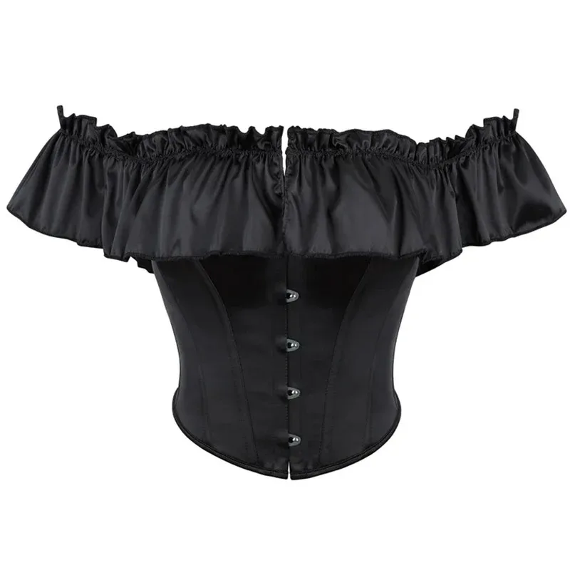 

Парчовый корсет на бретелях, топ больших размеров, женское бюстье, сексуальное нижнее белье на шнуровке, винтажное викторианское модное черное белье