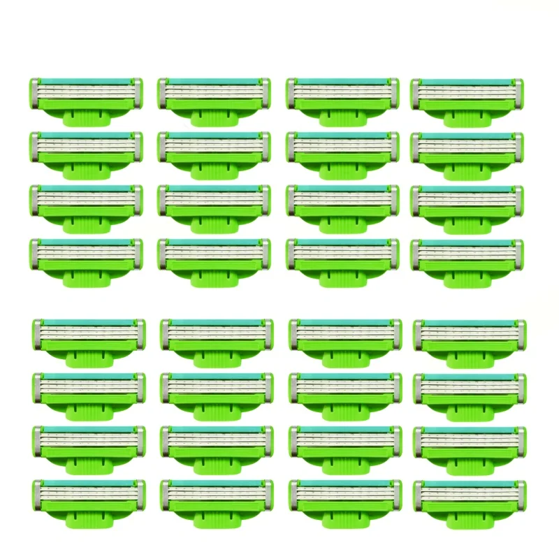 ماكينة حلاقة يدوية لإزالة الشعر مكونة من 3 طبقات للرجال ماكينة حلاقة سريعة وناعمة وآمنة مع شريط تزييت