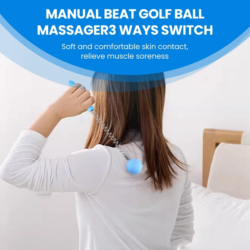 ABXH مدلك الكرة المطرقة (2 حزمة) المطرقة عصا دليل فوز كرة جولف مدلك الظهر الكتف تدليك كامل الجسم تقليل التعب باي