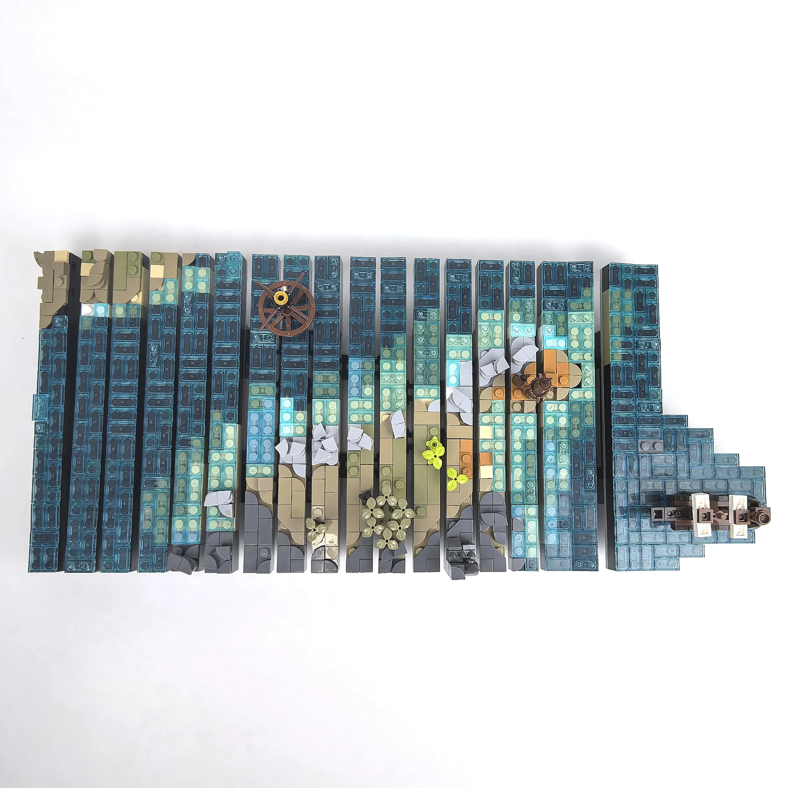 1234 قطعة جزيرة بنة المتداول كتلة عدة القرون الوسطى المتداول سطح البحر وحدات بنة التجمع أطقم منمذجة هدية عيد الميلاد