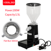 Xeoleo Electric Coffee grinder Commercial&Home Coffee Bean 60mm Burr Automatic Grinder coffee Miller Espresso Machine 200W