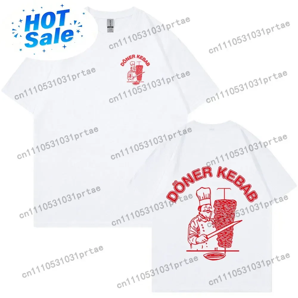 Doner Kebab Funny Graphic T-shirt Men's Fashion Summer Cotton Short Sleeve T Shirts Casual Oversized T-shirts Clothes Streetwear