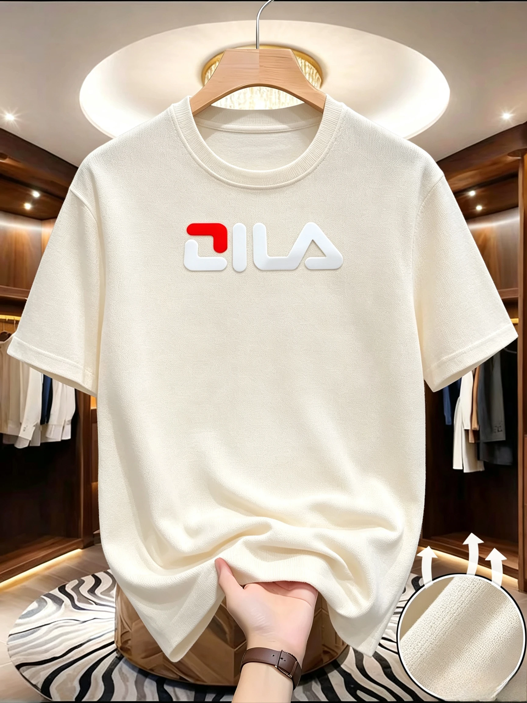 Summer Men's and Women's Short-sleeved American-style Printed T-shirt Casual Fashionable Sports Versatile Top Comfortable Trendy