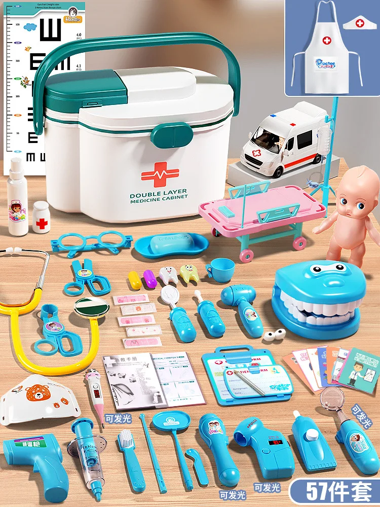 Doktersset voor kinderen Fantasiespel Meisjes Rollenspellen Ziekenhuis Medische Kit Verpleegkundige Gereedschap Tas Kinderen festival Kid cadeau Speelgoed