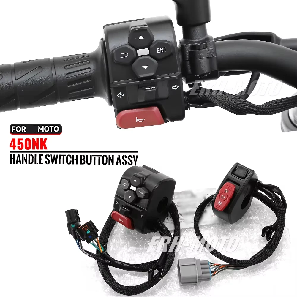 

For CF 450NK 450 NK Left and right hand switch handle Button to activate horn ignition headlight steering switch