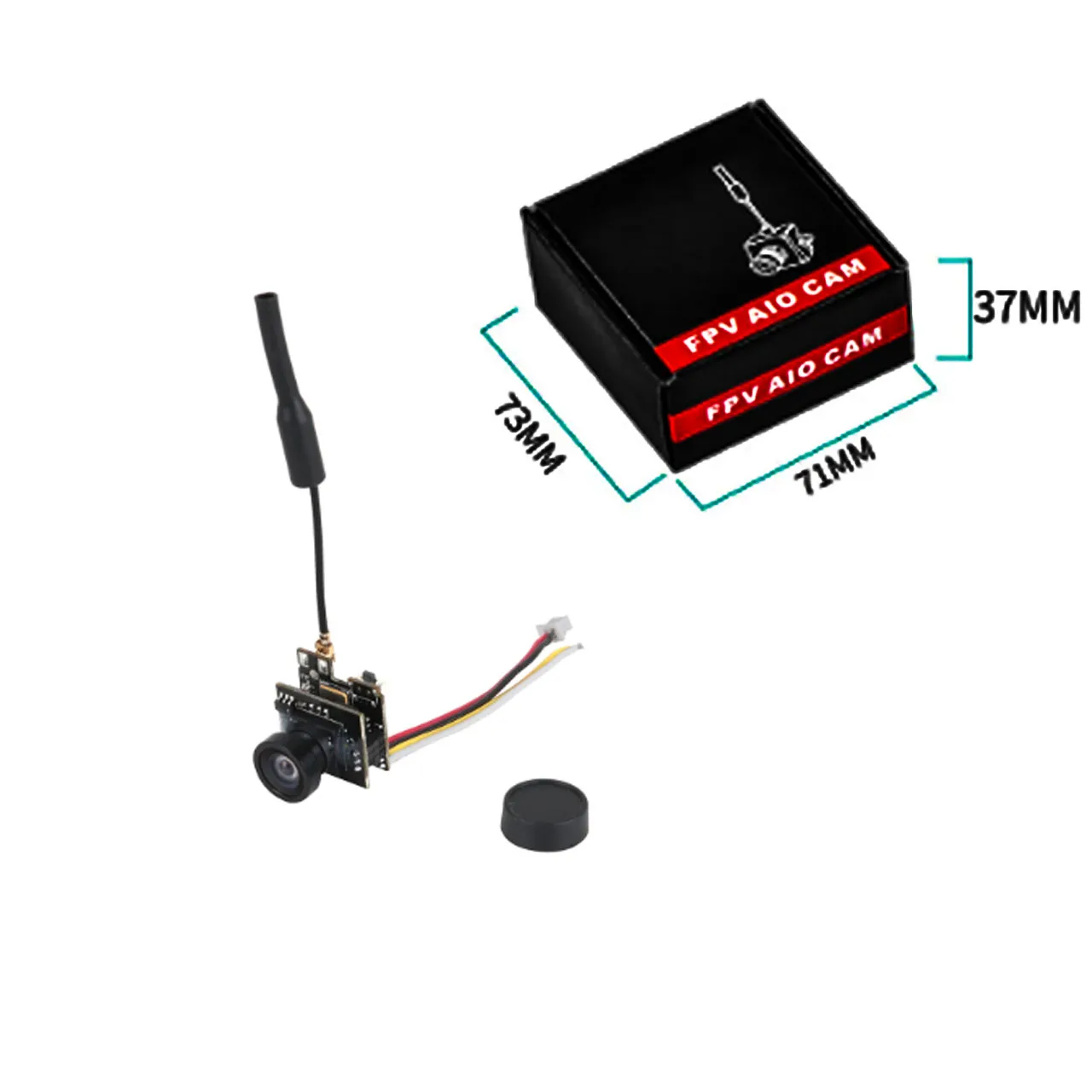 HD Micro CMOS FPV Kamera 150 Grad Sichtwinkel 3,6 g Ultraleicht LST-S2+ OSD 5,8 G 25 MW 40CH 800TVL PAL/NTSC umschaltbar