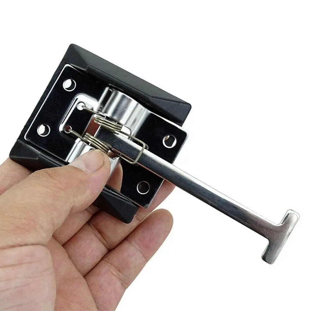 Stainless Steel Hooks Entry Door Catch Latch Accessories T-style Holder Trailer Camping Car RV Door Holder T-Style Latch Camper