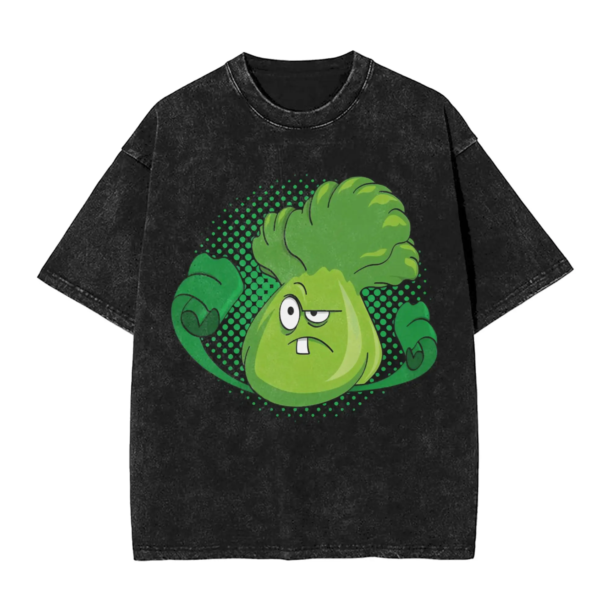 

Bok Choy Hero PVZ T-Shirt Men Vintage Cotton Tee Shirt Crewneck Short Sleeve T Shirt Adult Clothing,