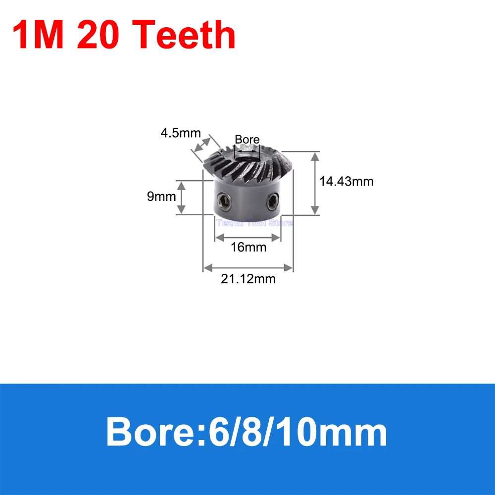 1 Set 1:1 Spiral Bevel Gear 45# Steel 90 Degree 1 Mold 20 Teeth 25 Teeth 30 Teeth Left-hand And Right-hand Bevel Gear Wheel