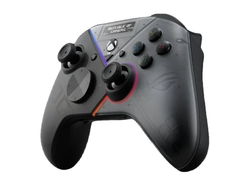 ROG Raikiri Pro PC Controller with OLED display  tri-mode connectivity customizable joystick sensitivity and response curves