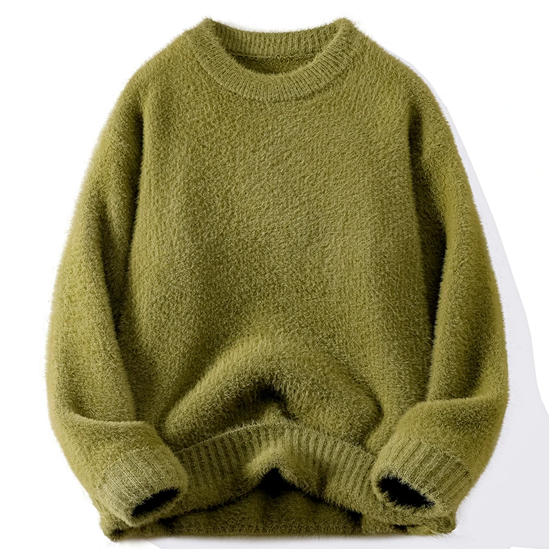 All-in-one Solid Color Sweater Thick Warm Fashion Trend Crisp Shape Tall Thin Quality Fabric Comfortable Skin Breathable Wear