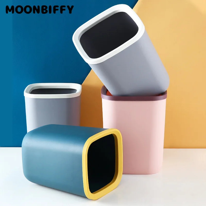 

1 Pcs Desktop Storage Box Mini Garbage Storage Basket Home Kitchen Bathroom Living Office Supplies Sundries Bucket Car Trash Can