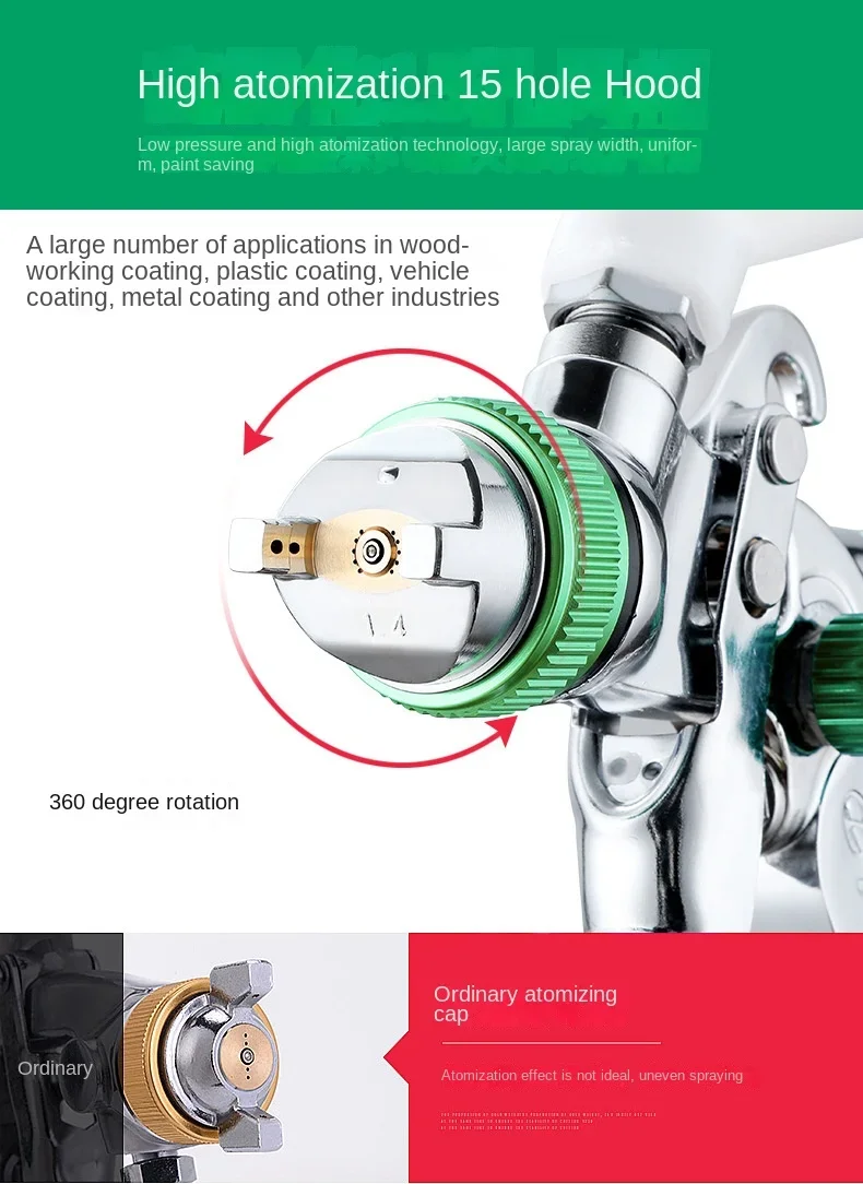 Imagem -06 - Aço Bocal Gravidade Pistola de Pulverização Pintura do Carro Portátil Kit Faça Você Mesmo 14 Milímetros 17 Milímetros 20 Milímetros 25 Milímetros Profissional de