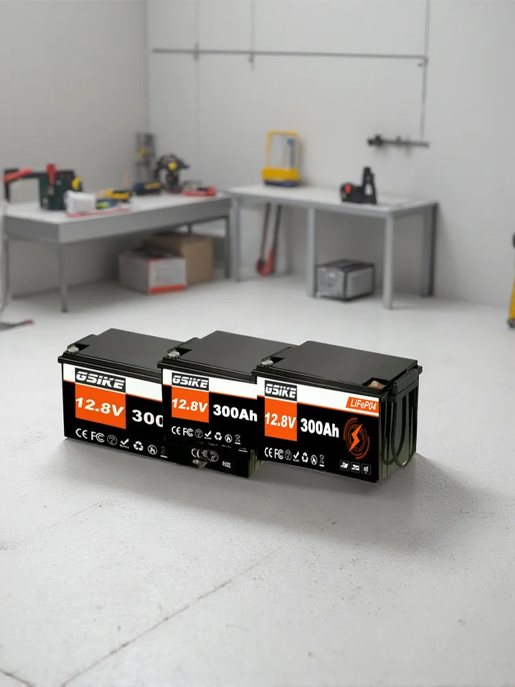 3 Stück 12,8V 300Ah LiFePO4 Akku GSIKE 12V Akkupacks Wiederaufladbare Solar-Lithium-Energiespeicher Klasse A BMS Heimenergiesystem EU-Lagerbestand