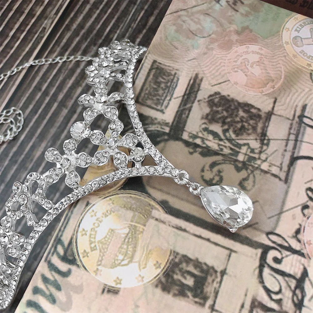 

Elegant Bridal Forehead Jewelry Durable Metal Rhinestones Wedding Accessories Hair Charm For Bride Prom Dance